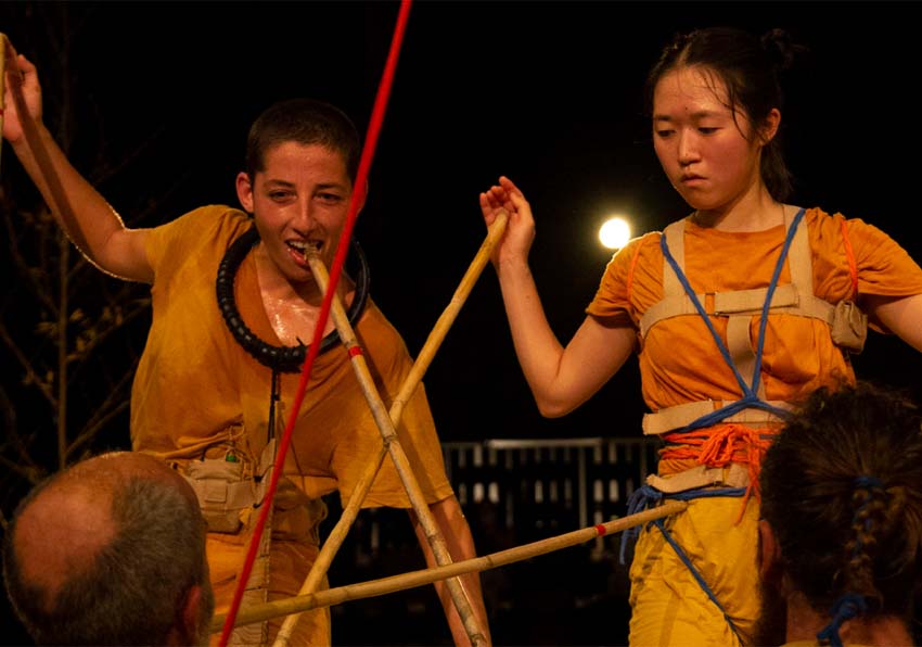 Dancers performing